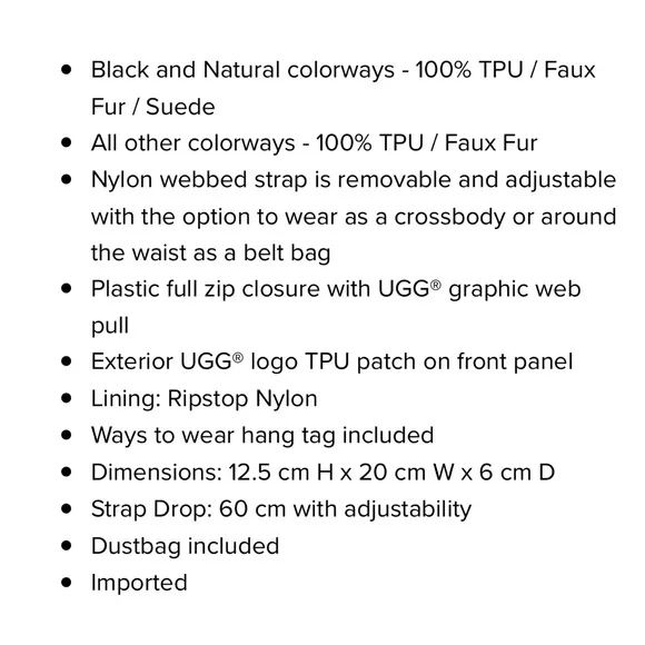 UGG Janey II Clear Convertible Crossbody/Fanny Pack Bag - Picture 4 of 11